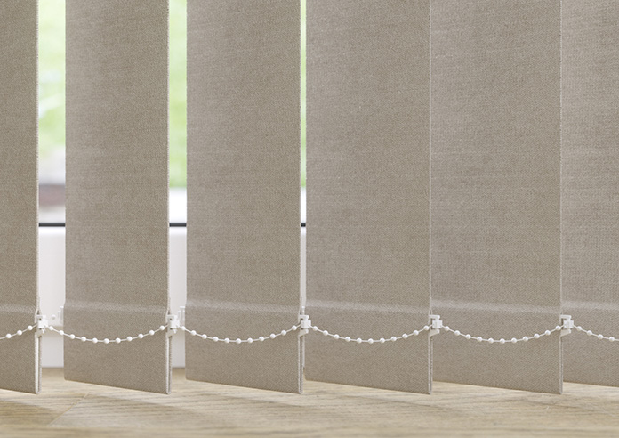 Flori Faux Suede (Blackout), Latte - Vertical Blind - Image 4